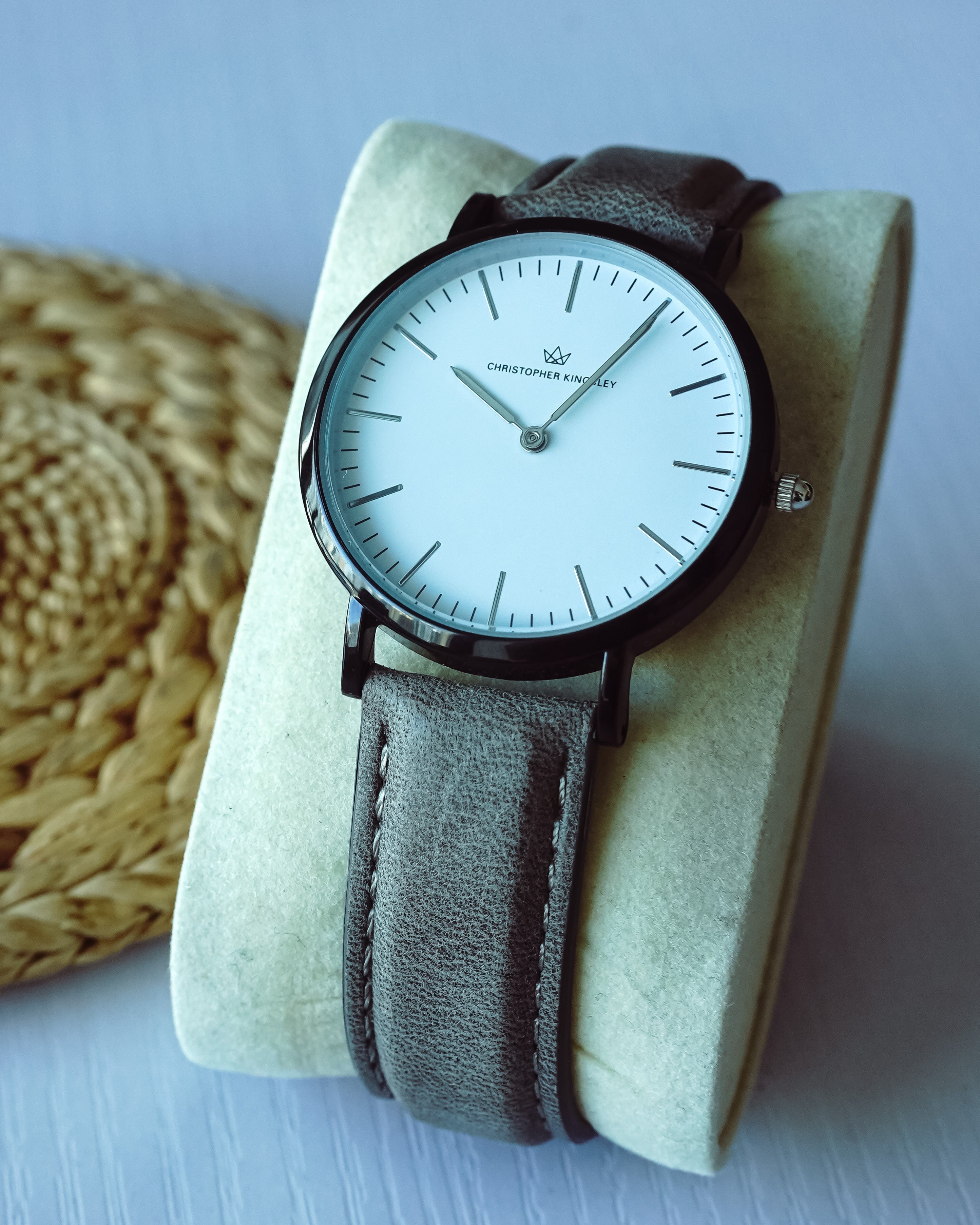 Christopher Kingsley with Grey Leather Band Sample Watch