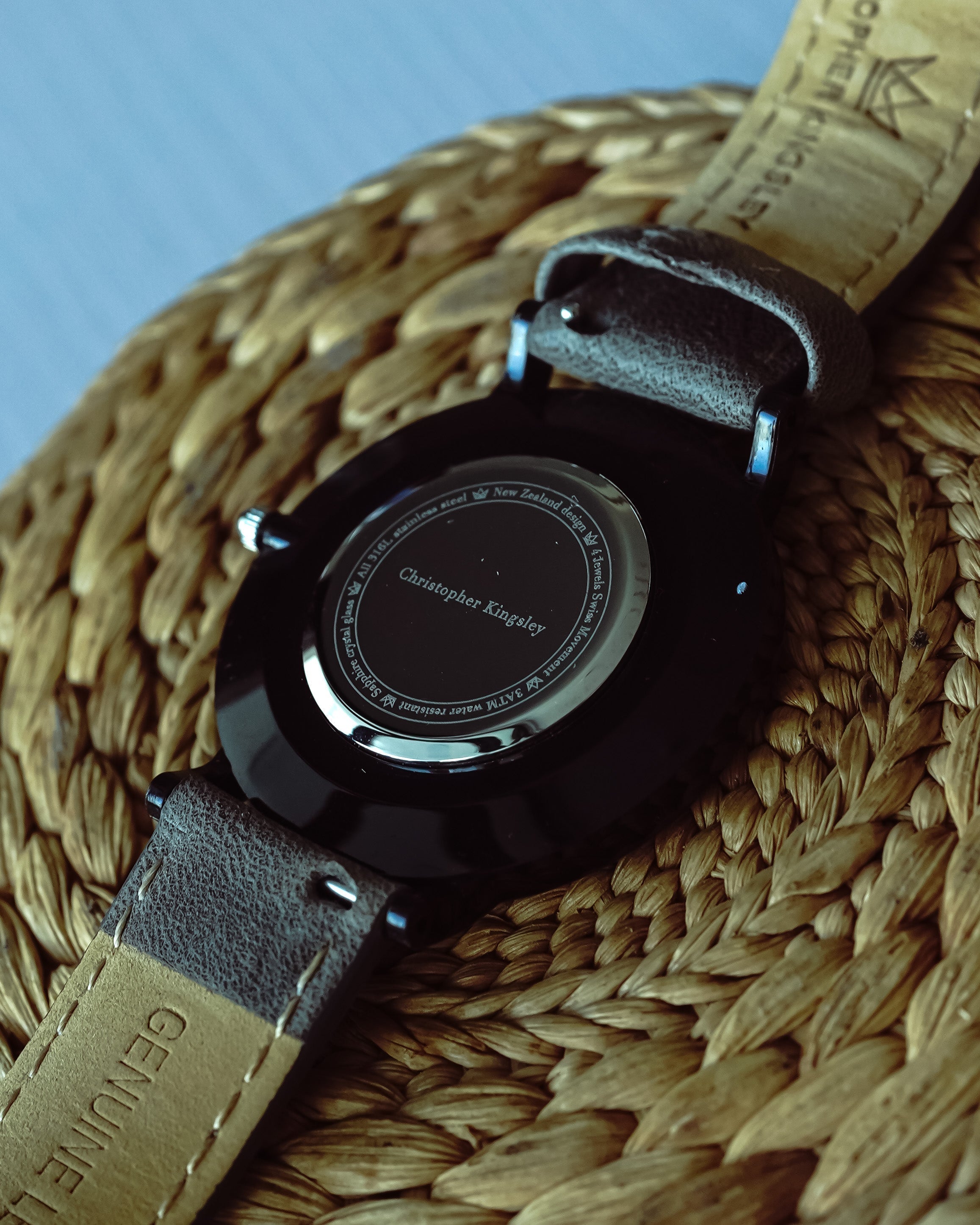 Christopher Kingsley with Grey Leather Band Sample Watch