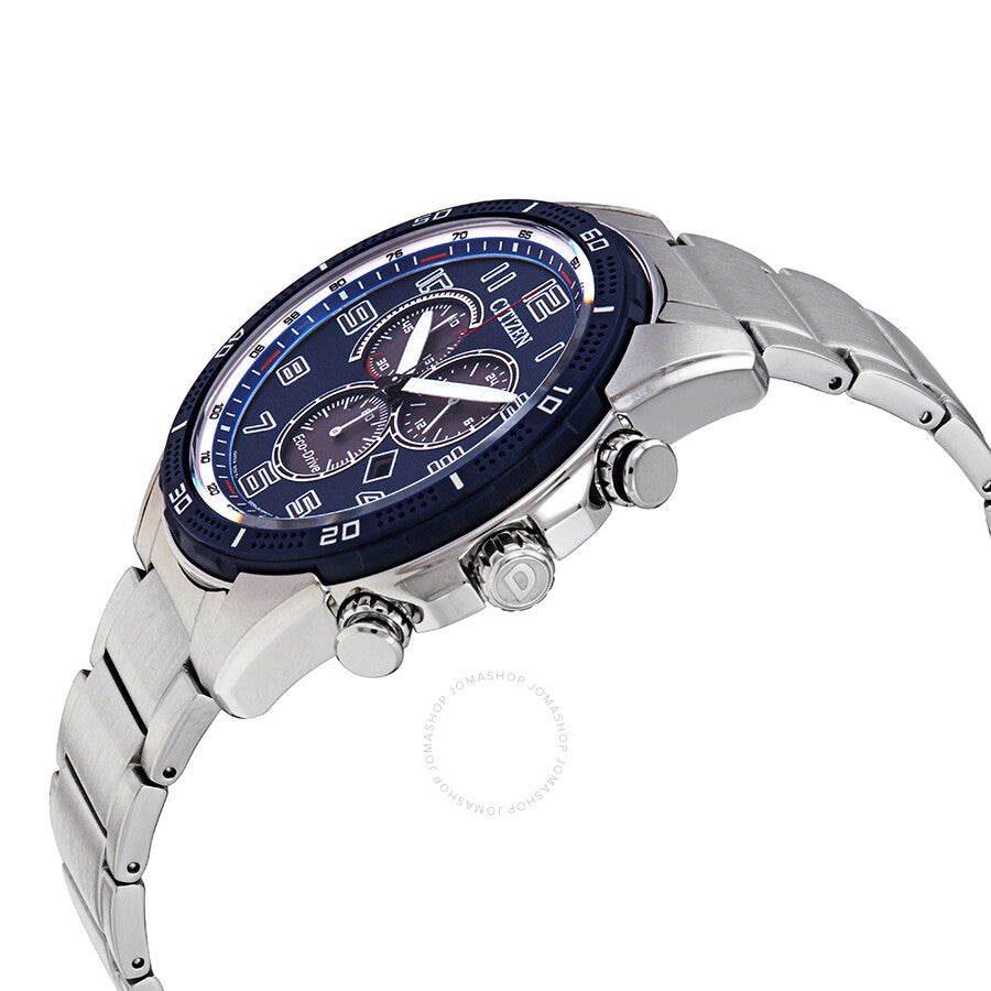 Citizen AR Chronograph Eco-Drive Blue Dial Men's Watch AT2440-51L - Dawson Watches #2