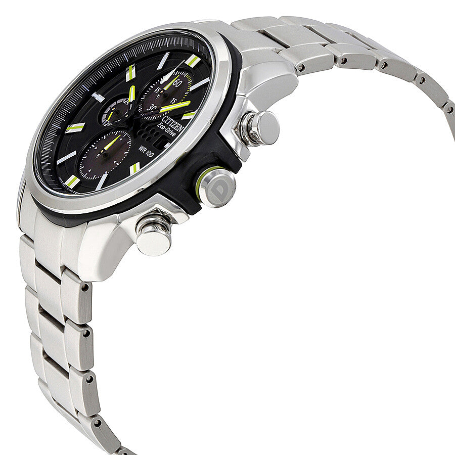 Citizen AR Eco-Drive Black Dial Stainless Steel Men's Watch CA0428-56E - Dawson Watches #2