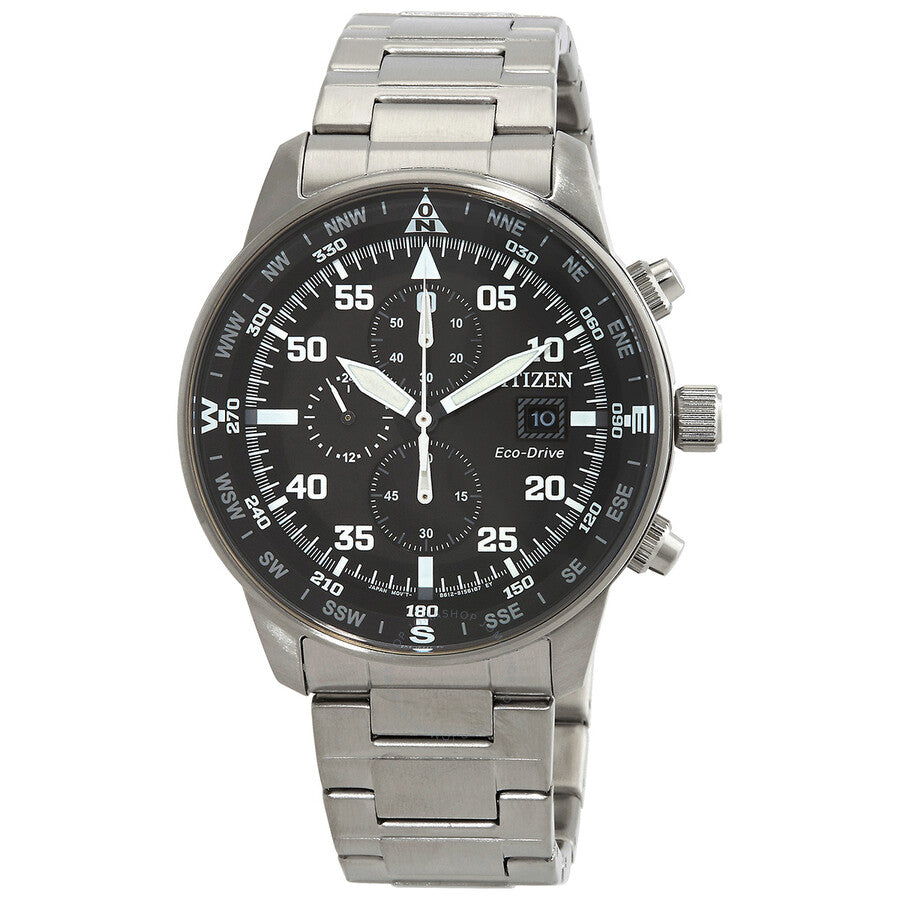 Citizen Aviator Chronograph Black Dial Men's Watch CA0690-88E - Dawson Watches
