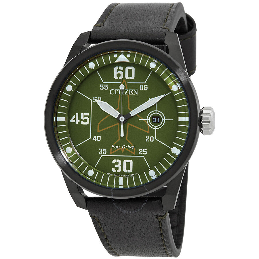 Citizen Avion Eco-Drive Green Dial Men's Watch AW1735-03X - Dawson Watches