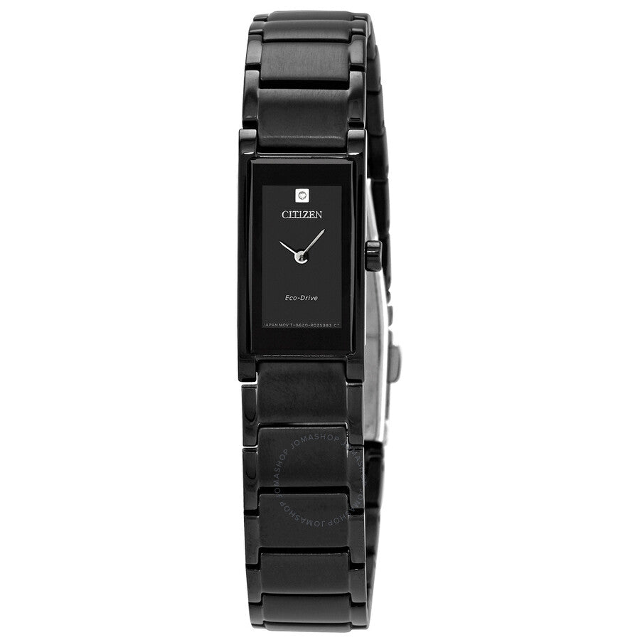 Citizen Axiom Diamond Black Dial Ladies Watch EG7055-51E - Dawson Watches