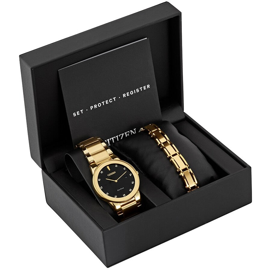 Citizen Axiom Quartz Diamond Black Dial Men's Watch AU1062-64G - Dawson Watches #5