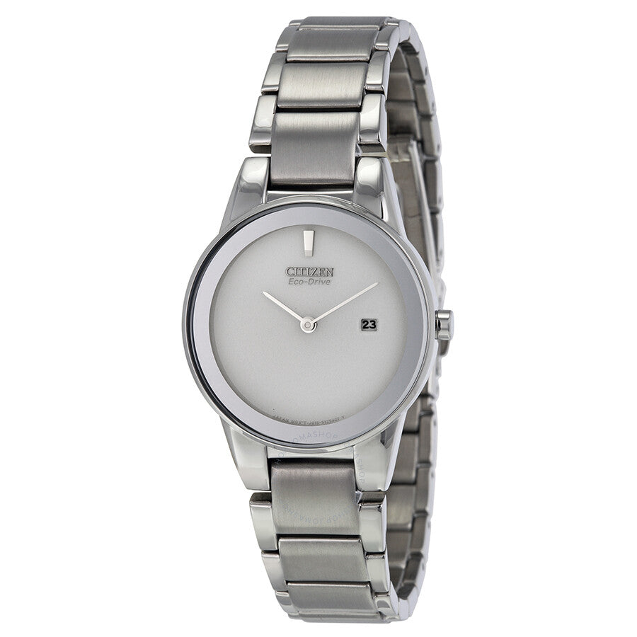 Citizen Axiom Eco-Drive Silver Dial Stainless Steel Ladies Watch GA1050-51A - Dawson Watches
