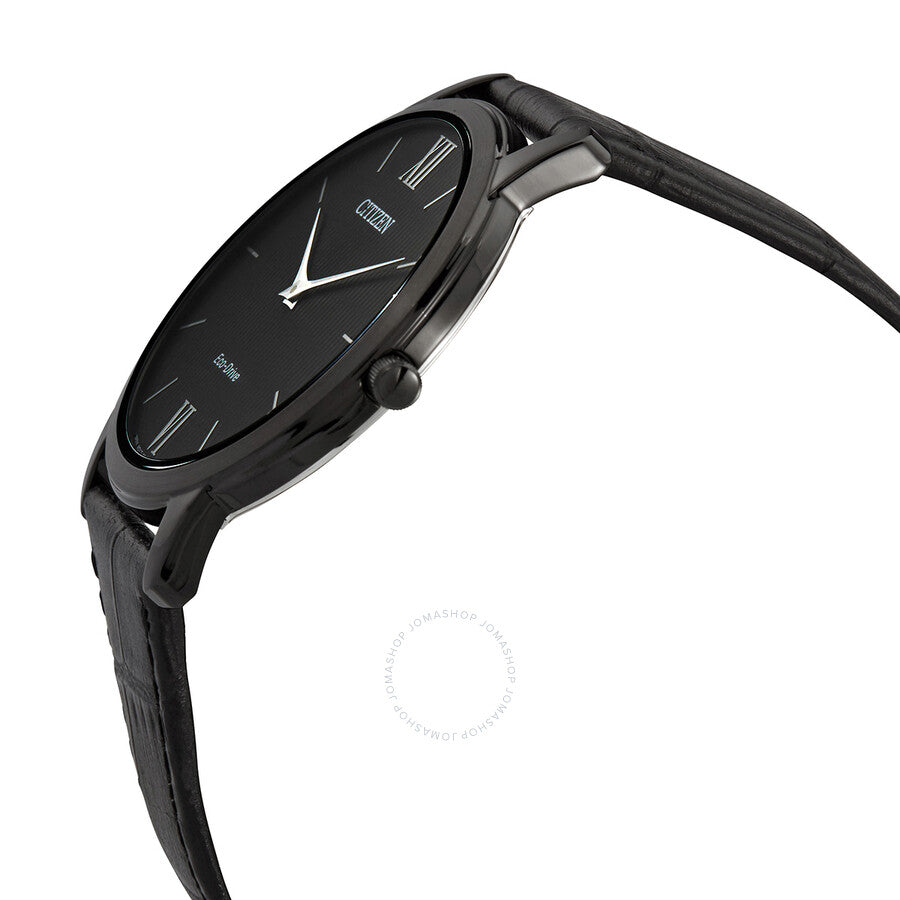 Citizen Black Dial Black Leather Men's Watch AR1135-10E - Dawson Watches #2