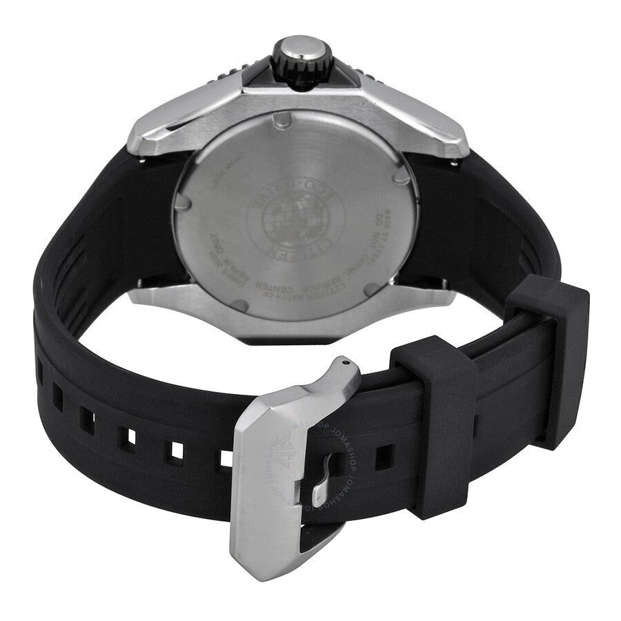 Citizen Promaster Diver 300 Meters Eco-Drive Black Dial Black Rubber Men's Watch BN0085-01E - Dawson Watches #3