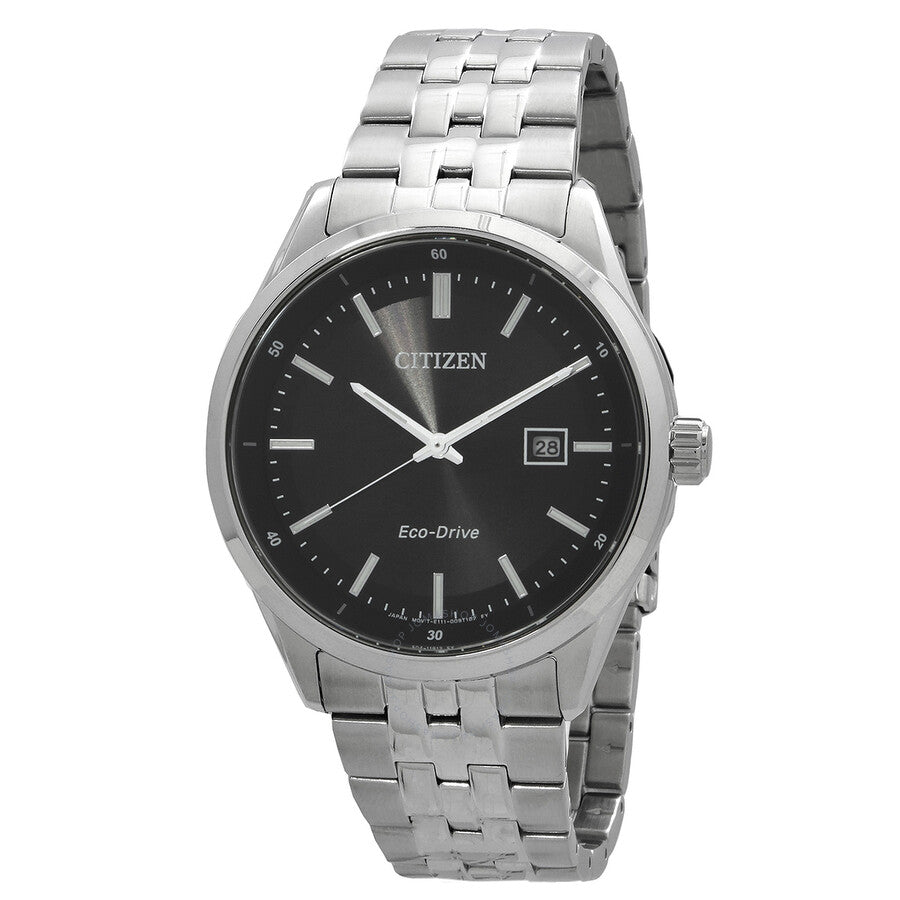 Citizen Black Dial Eco-Drive Men's Stainless Steel Watch BM7560-59E - Dawson Watches