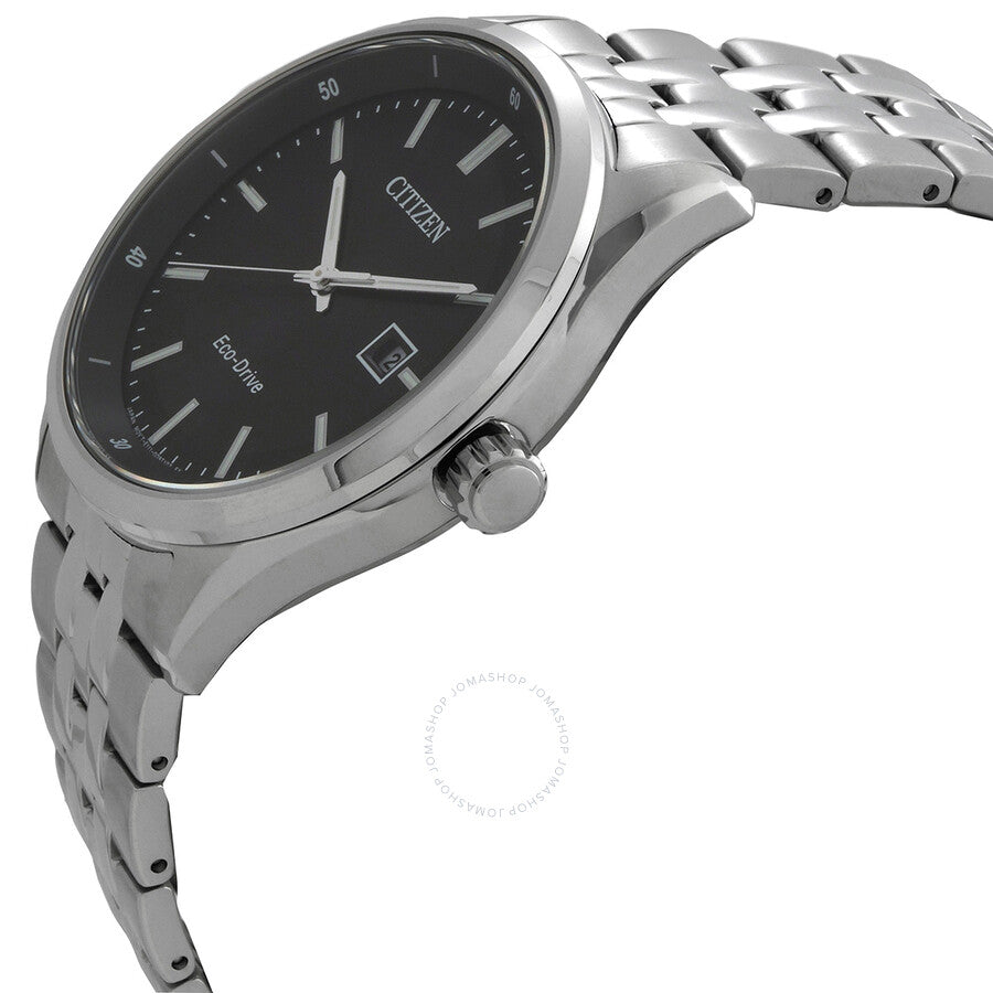 Citizen Black Dial Eco-Drive Men's Stainless Steel Watch BM7560-59E - Dawson Watches #2