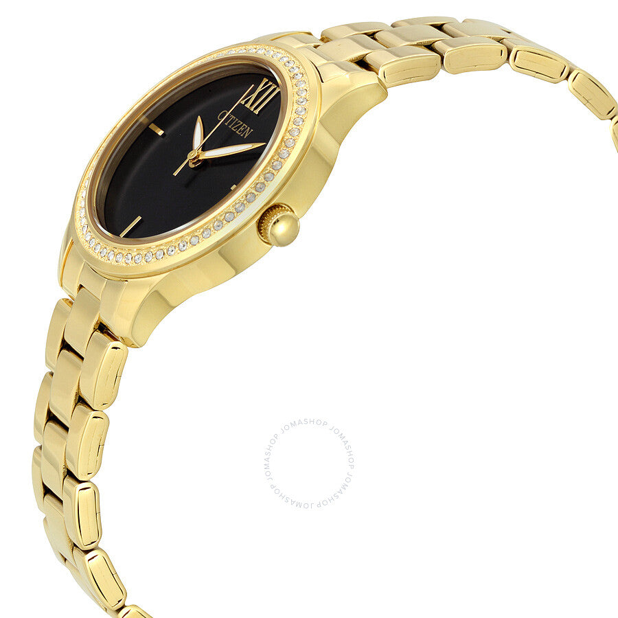 Citizen Black Dial Gold-tone Ladies Watch EL3088-59E - Dawson Watches #2