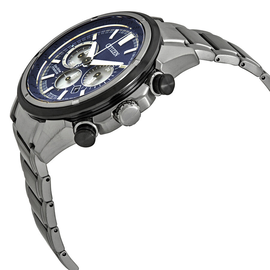 Citizen Blue Dial Eco-Drive Super Titanium Chronograph Watch CA4241-55L - Dawson Watches #2