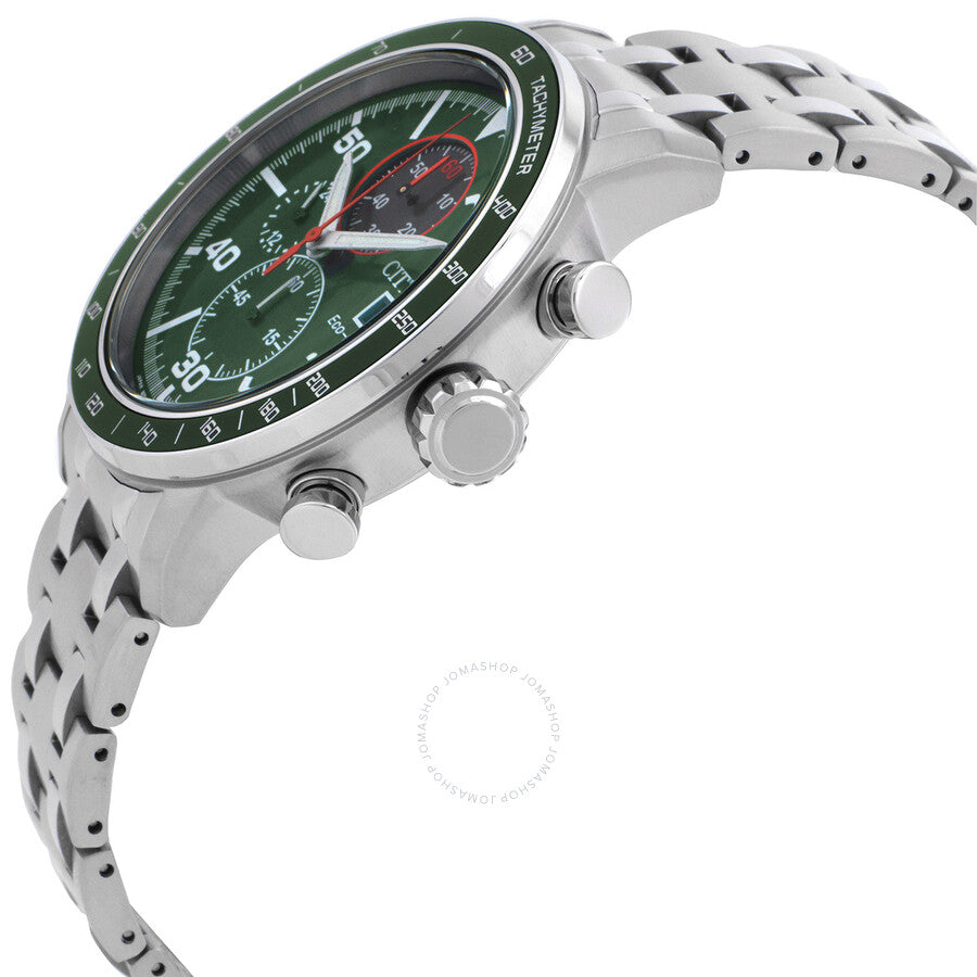 Citizen Brycen Chronograph Eco-Drive Green Dial Men's Watch CA0851-56X - Dawson Watches #2