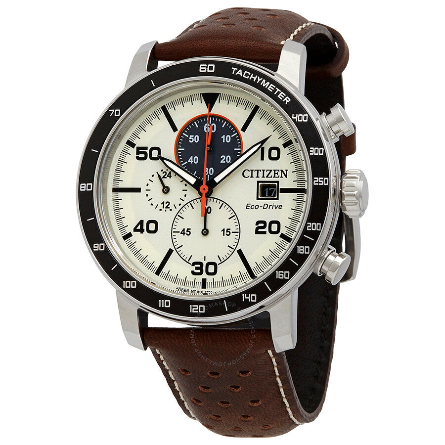 Citizen Brycen Chronograph Light Brown Dial Men's Watch CA0649-06X - The Watches Men & Co