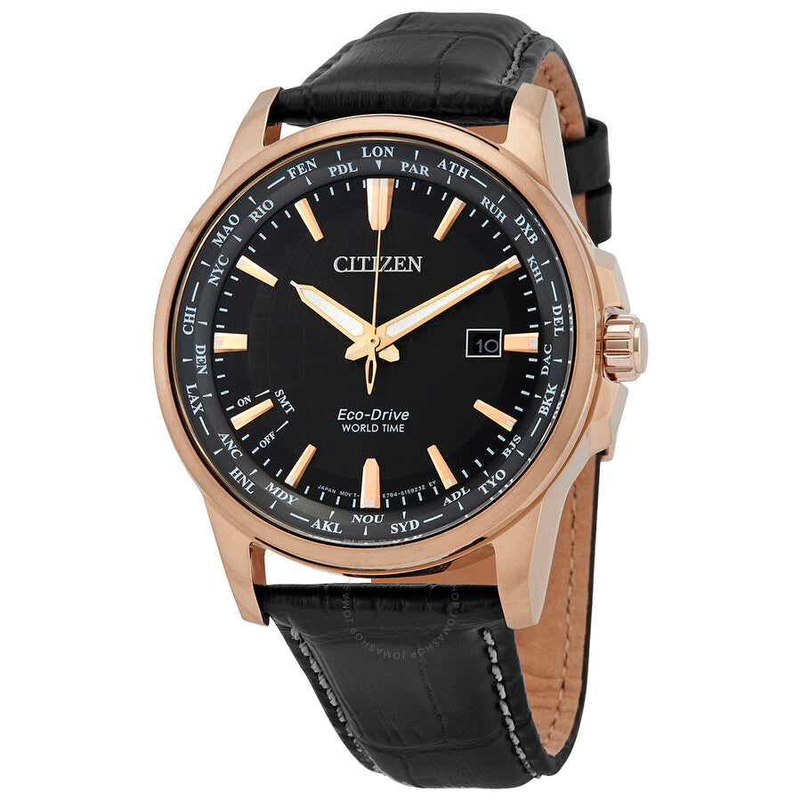 Citizen Brycen World Time Black Dial Men's Watch BX1003-08E - Dawson Watches