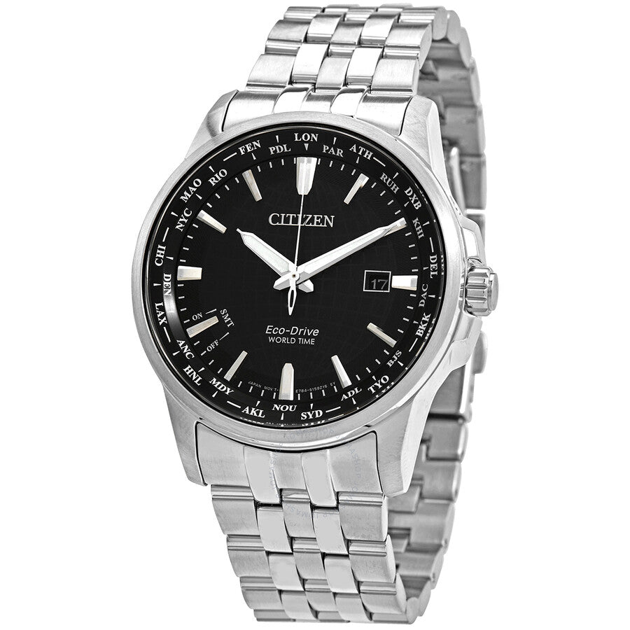 Citizen Brycen World Time Black Dial Stainless Steel Men's Watch BX1000-57E - Dawson Watches