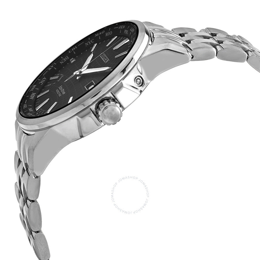 Citizen Brycen World Time Black Dial Stainless Steel Men's Watch BX1000-57E - Dawson Watches #2