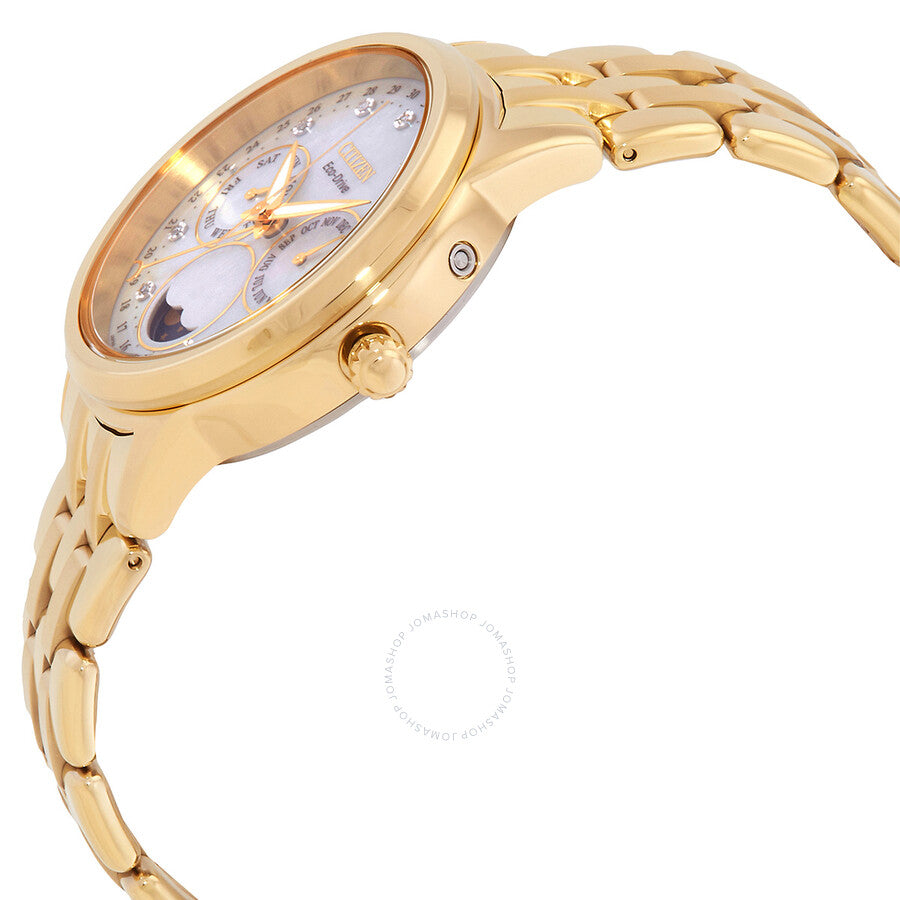 Citizen Calendrier Moon Phase Diamond White Mother of Pearl Dial Ladies Watch FD0002-57D - Dawson Watches #2