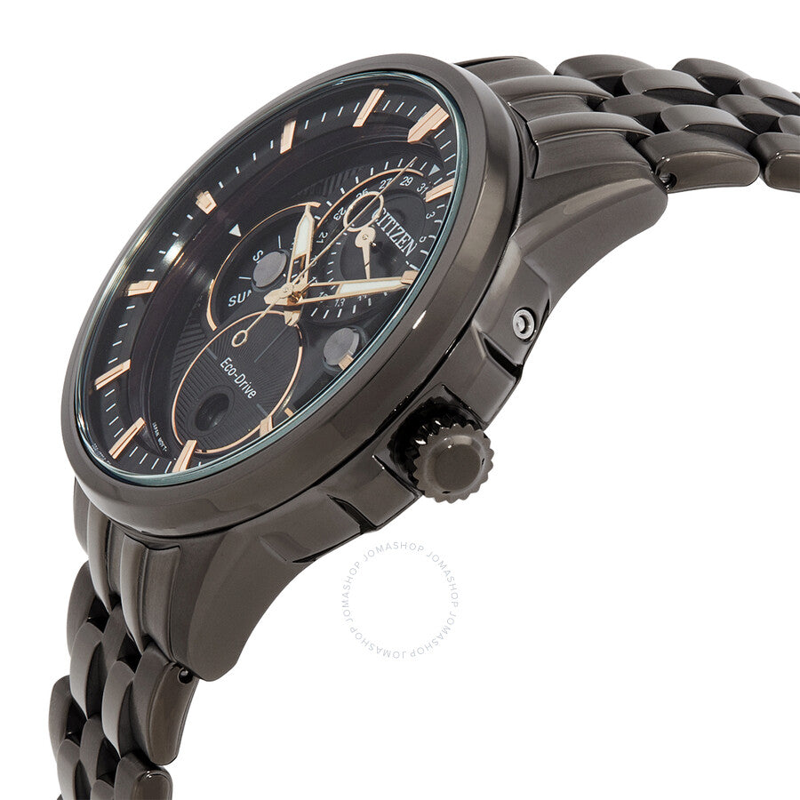 Citizen Calendrier Multifunction Black Dial Black-plated Men's Watch BU0057-54E - Dawson Watches #2
