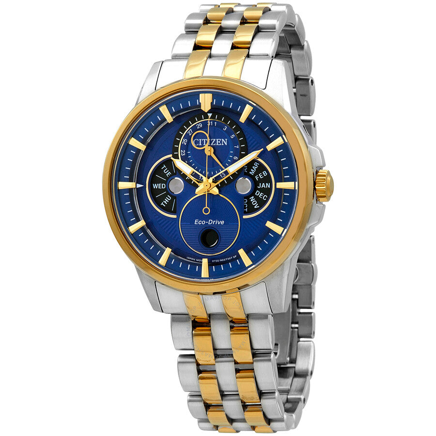 Citizen Calendrier Multi-function Blue Dial Two-tone Men's Watch BU0054-52L - Dawson Watches