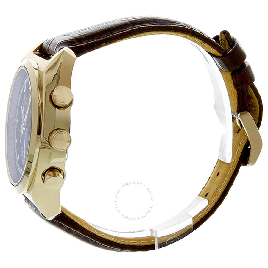 Citizen Calibre 8700 Eco-Drive Black Dial Rose Gold-Tone Steel Brown Leather Strap Men's Watch BL8123-03E - Dawson Watches #3