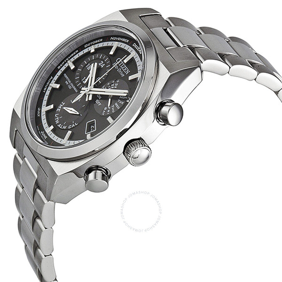 Citizen Calibre 8700 Eco-Drive GMT Black Dial Stainless Steel Men's Watch BL8120-52E - Dawson Watches #2