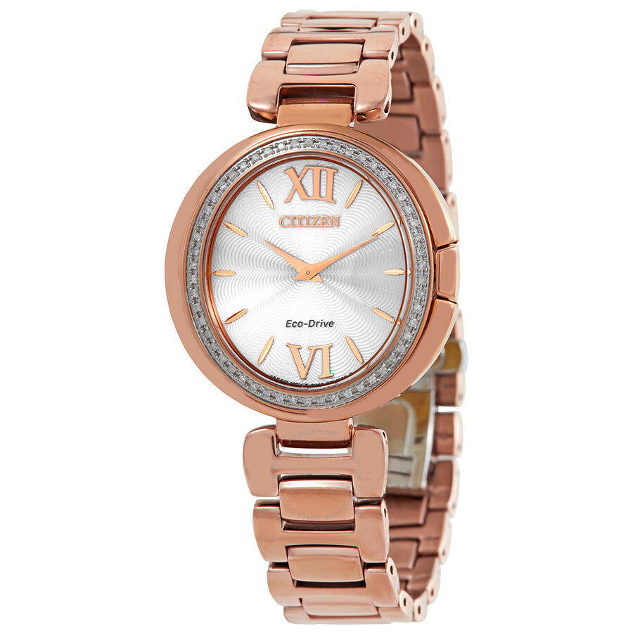 Citizen Capella Diamond Silver Dial Ladies Watch EX1503-54A - The Watches Men & Co