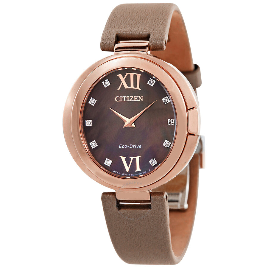 Citizen Capella Diamond Taupe Dial Ladies Watch EX1513-00Y - Dawson Watches