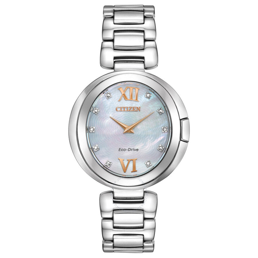 Citizen Capella Diamond White Mother of Pearl Dial Ladies Watch EX1510-59D - Dawson Watches