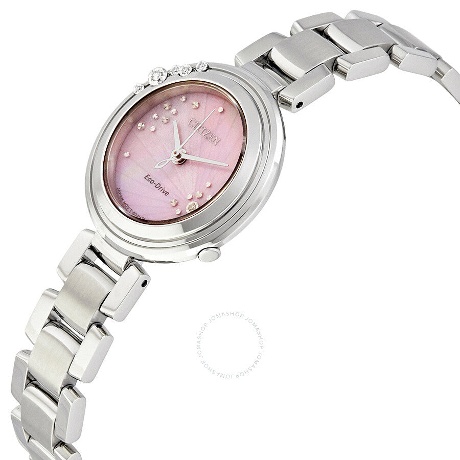 Citizen Carina Pink Mother of Pearl Dial Ladies Watch EM0460-50N - Dawson Watches #2