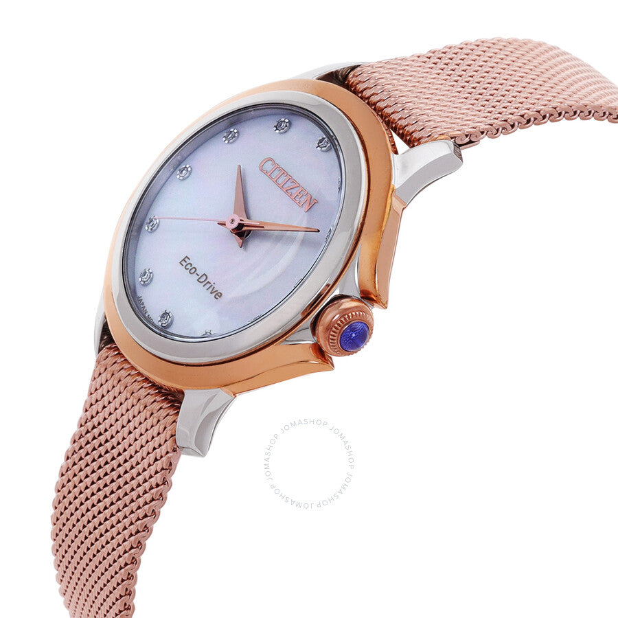 Citizen Ceci Diamond Mother of Pearl Dial Ladies Watch EM0796-75D - Dawson Watches #2