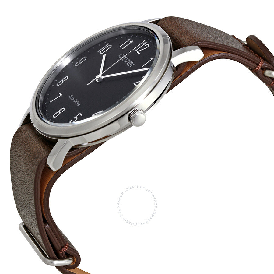 Citizen Chandler Black Dial Brown Leather Men's Watch BJ6500-04E - Dawson Watches #2
