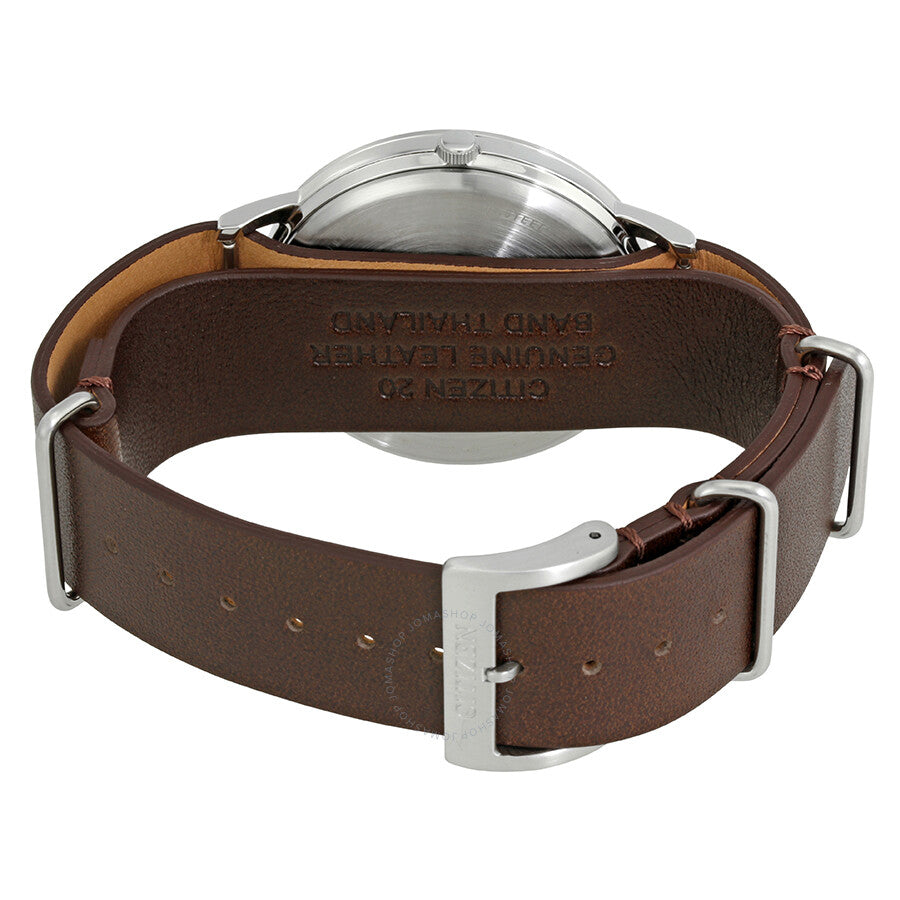 Citizen Chandler Black Dial Brown Leather Men's Watch BJ6500-04E - Dawson Watches #3