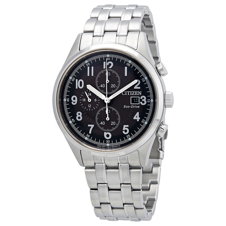 Citizen Chandler Black Dial Chronograph Eco-Drive Men's Watch CA0620-59H - Dawson Watches