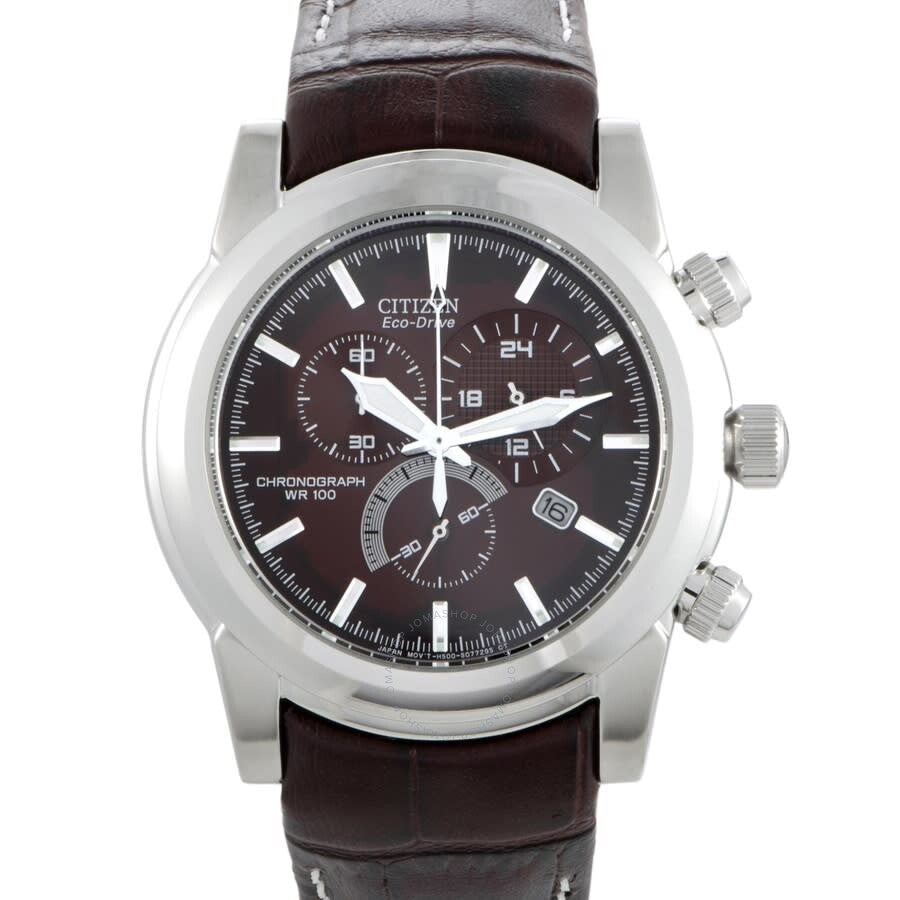Citizen Chandler Chronograph Brown Dial Men's Watch AT0550-11X - Dawson Watches