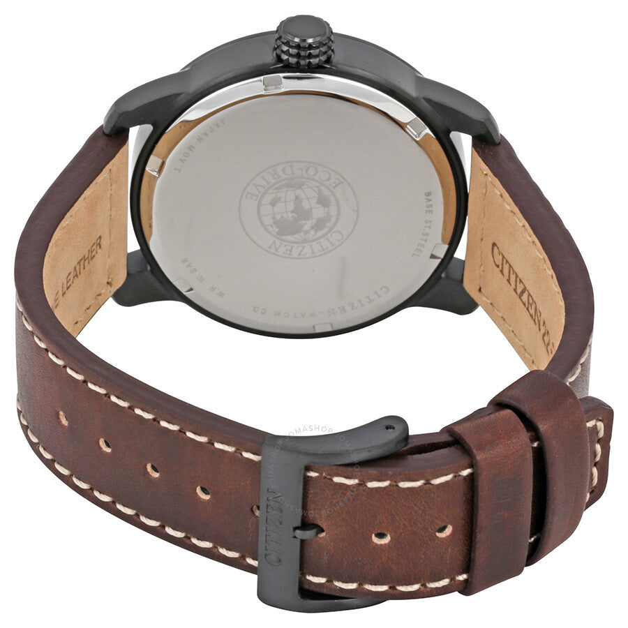 Citizen Chandler Eco-Drive Dark Blue Dial Brown Leather Men's Watch BM8478-01L - Dawson Watches #3