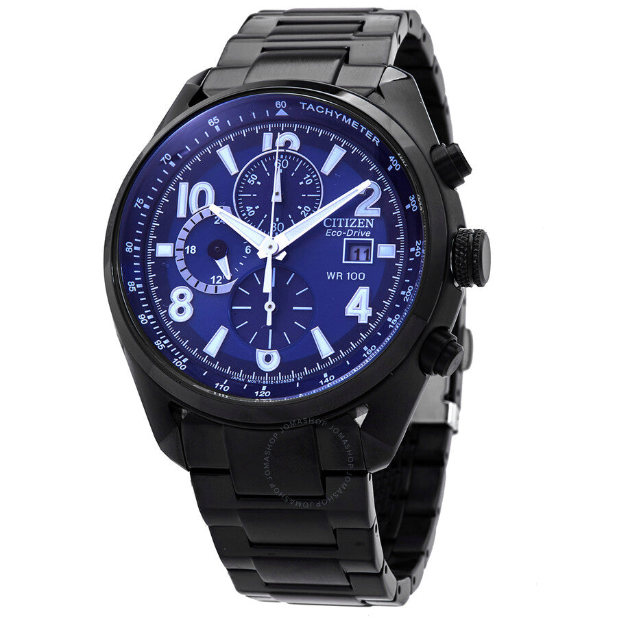 Citizen Chandler Eco-Drive Chronograph Blue Dial Men's Watch CA0365-54L - Dawson Watches