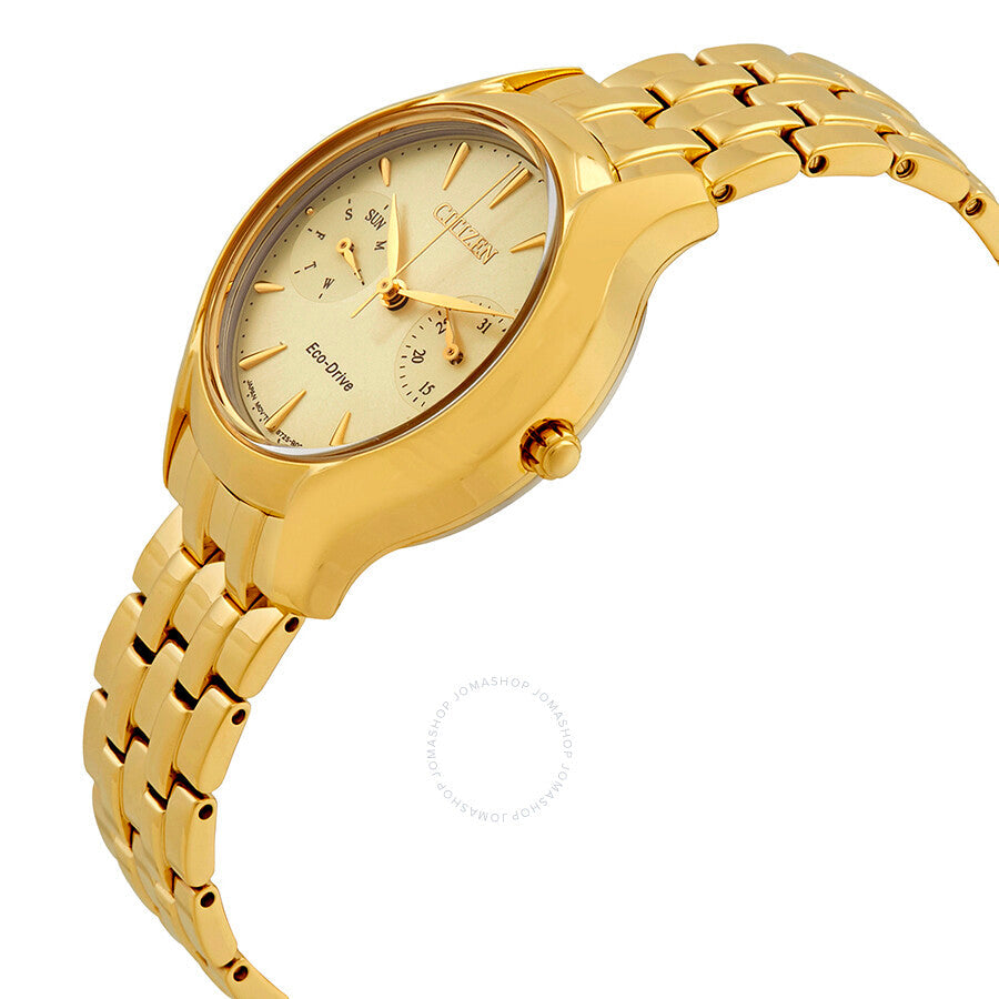 Citizen Chandler Ladies Gold Tone Multifunction Watch FD4012-51P - Dawson Watches #2