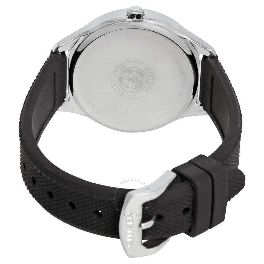 Citizen Chandler Silver Dial Black Silicone Ladies Watch FE6100-16A - Dawson Watches #3