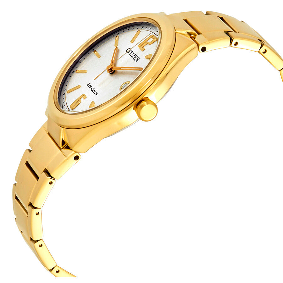 Citizen Chandler Eco-Drive Silver Dial Yellow Gold-plated Men's Watch AW1372-81A - Dawson Watches #2
