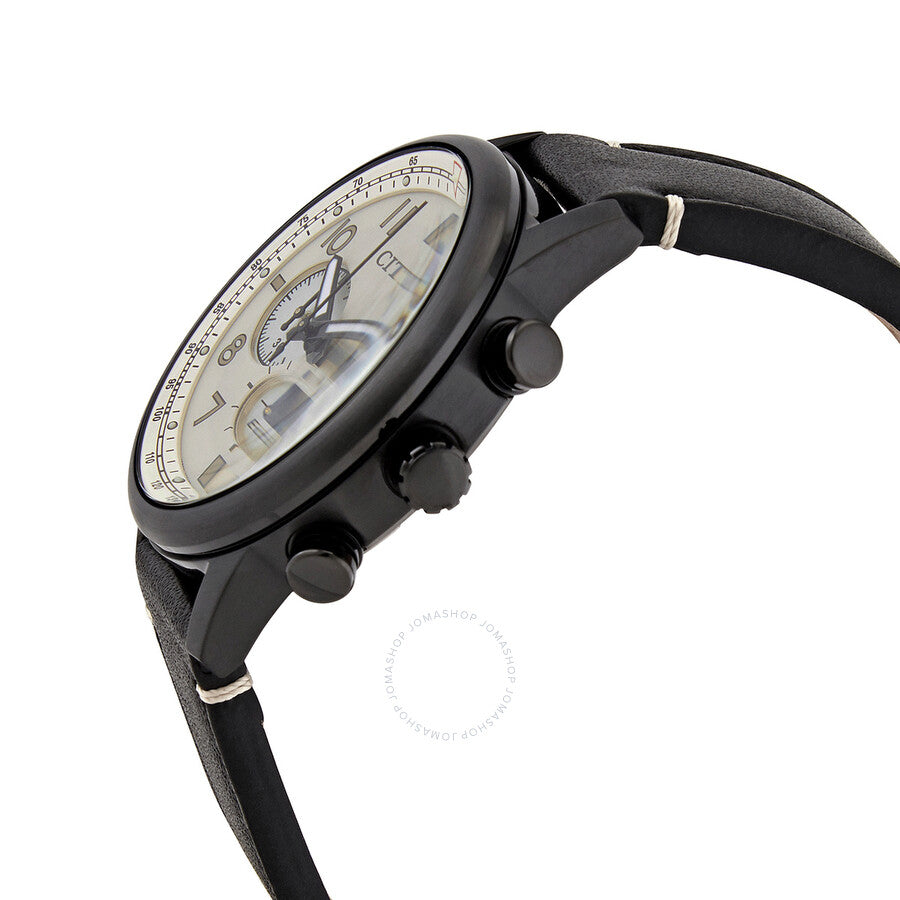 Citizen Chronograph Beige Dial Black-plated Men's Watch CA4425-10X - Dawson Watches #2