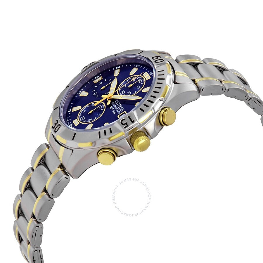 Citizen Chronograph Blue Dial Two-tone Men's Watch AN3394-59L - Dawson Watches #2