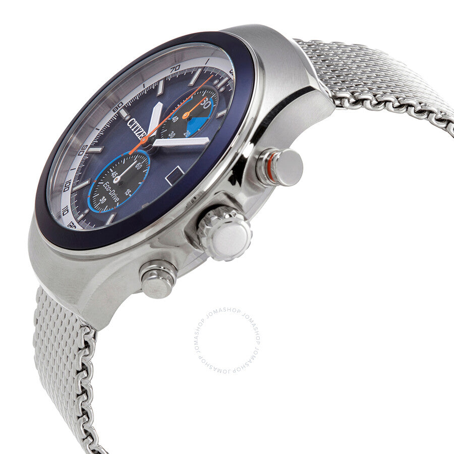 Citizen Chronograph Blue Dial Stainless Steel Mesh Men's Watch CA7011-83L - Dawson Watches #2