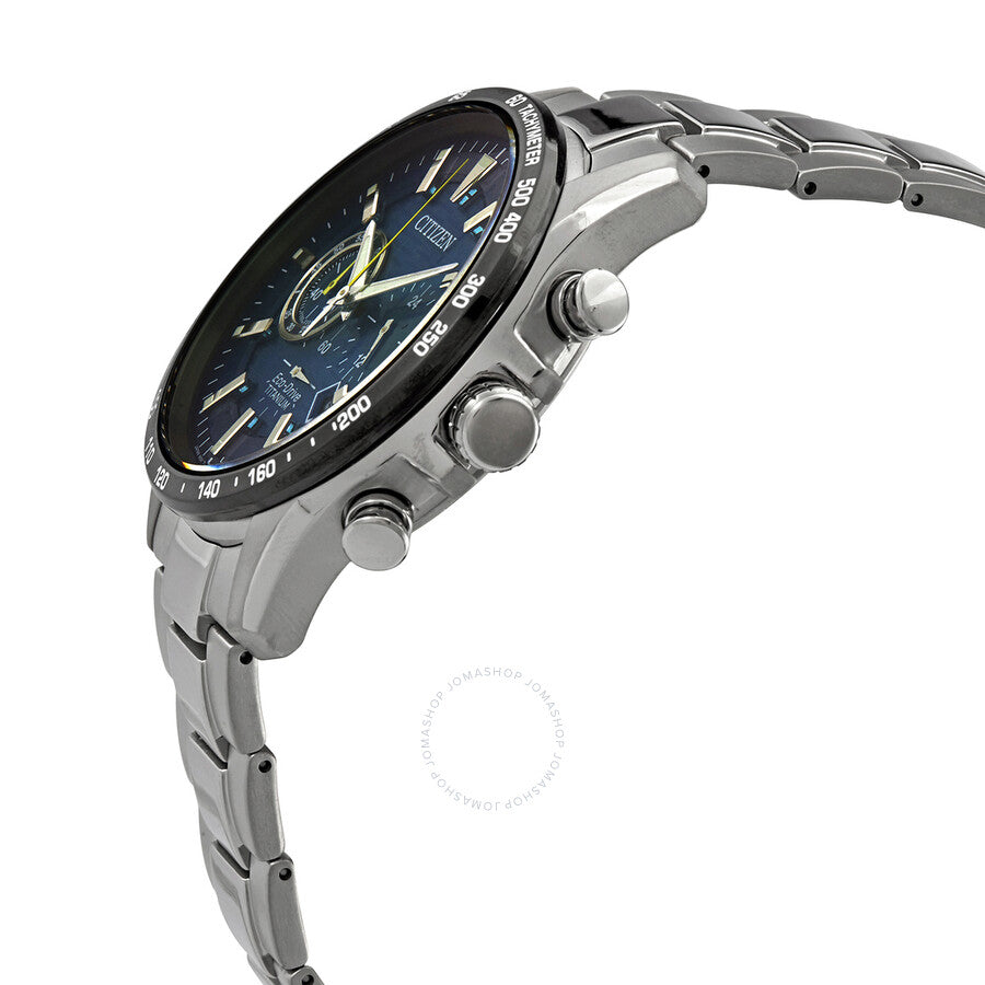 Citizen Chronograph Eco-Drive Blue Dial Titanium Men's Watch CA4444-82L - Dawson Watches #2