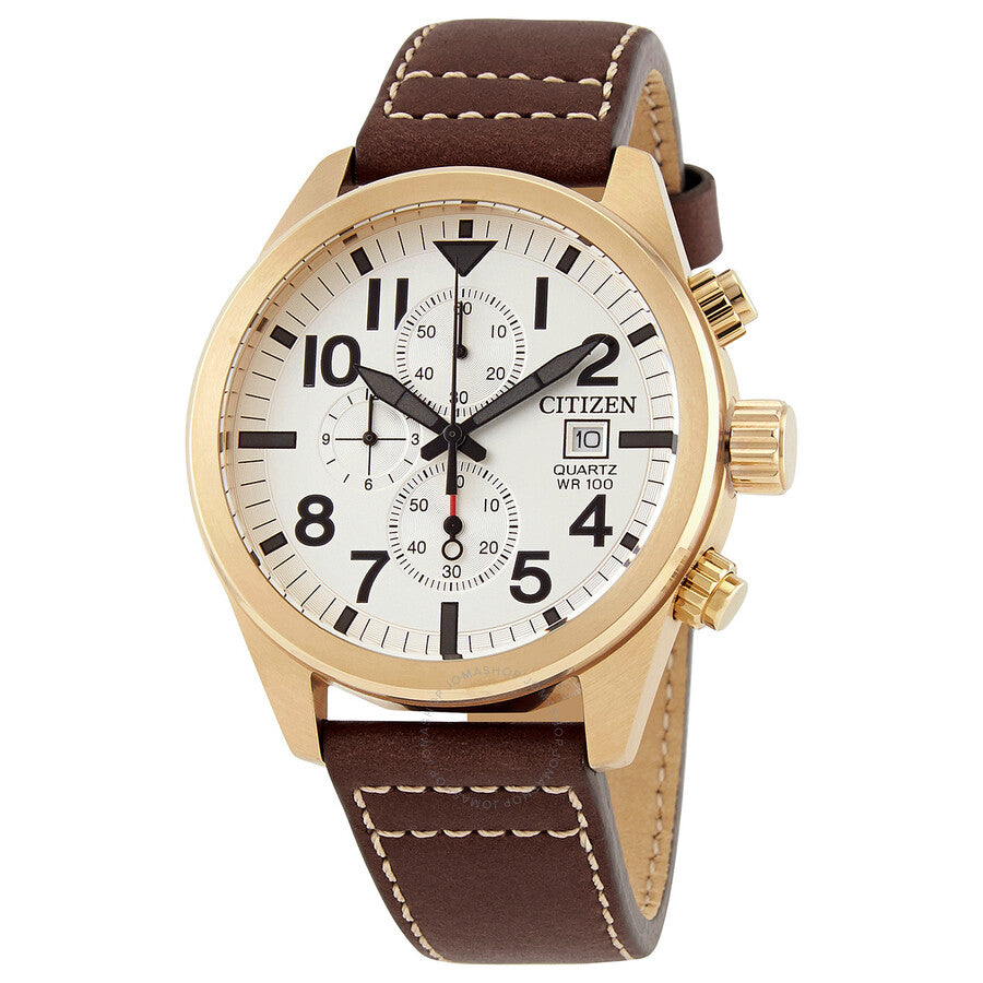 Citizen Chronograph Quartz Beige Dial Ladies Watch AN3623-02A - Dawson Watches