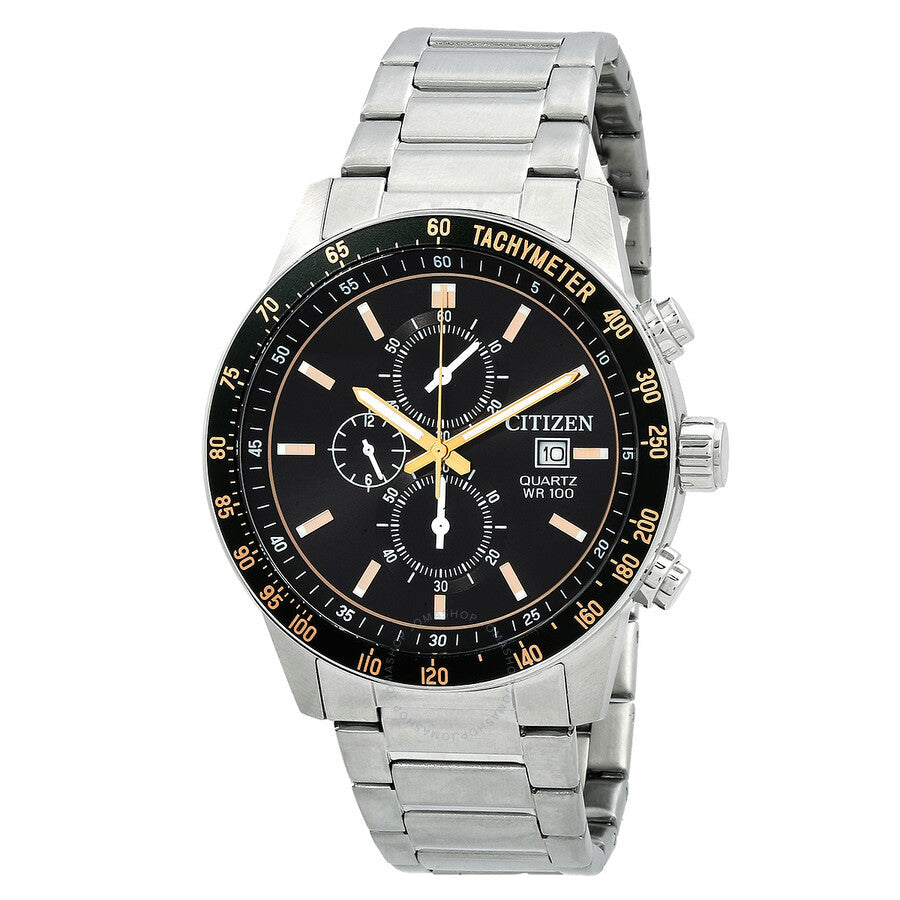 Citizen Chronograph Quartz Black Dial Men's Watch AN3681-57E - Dawson Watches
