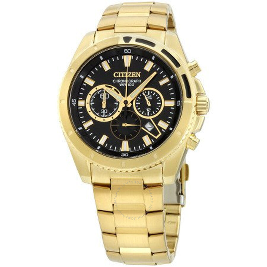 Citizen Chronograph Quartz Black Dial Men's Watch AN8012-50E - Dawson Watches
