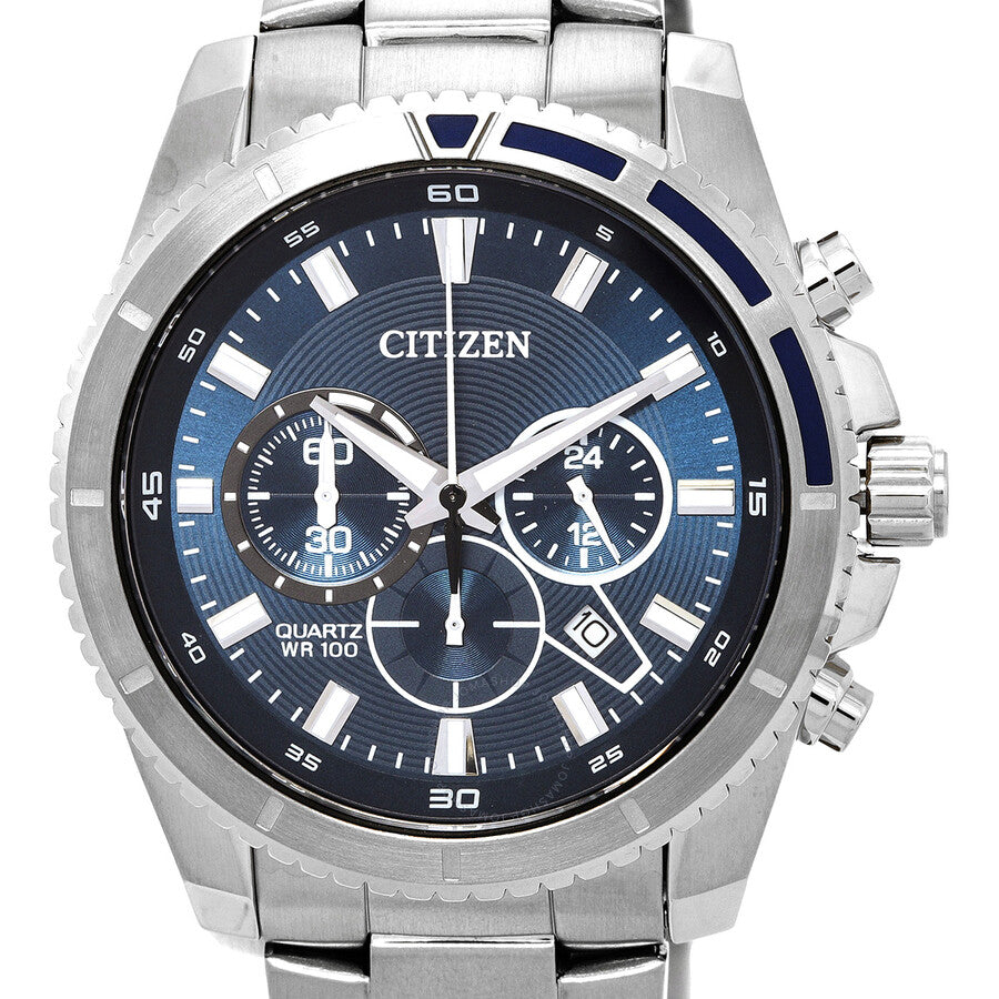 Citizen Chronograph Quartz Blue Dial Men's Watch AN8201-57L - Dawson Watches #4