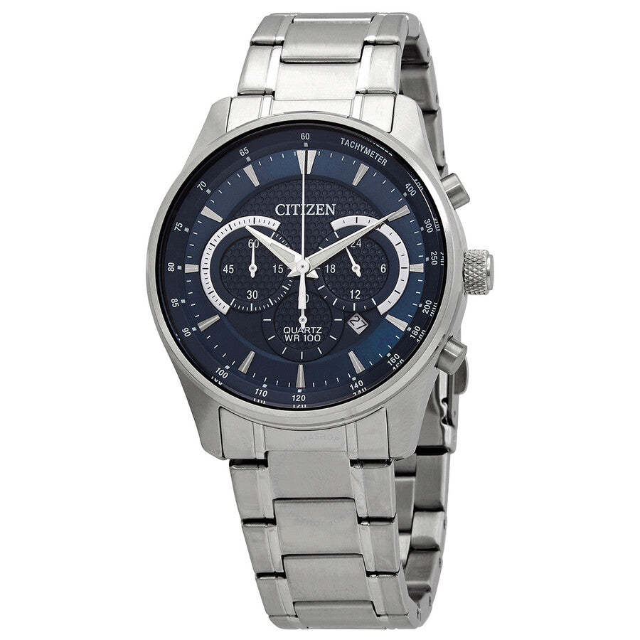 Citizen Chronograph Quartz Blue Dial Stainless Steel Men's Watch AN8190-51L - Dawson Watches