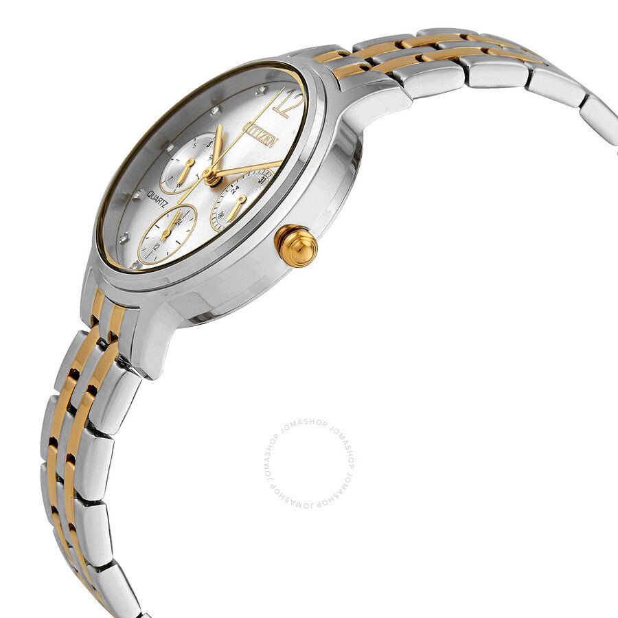 Citizen Chronograph Quartz Crystal Silver Dial Ladies Watch ED8184-51A - Dawson Watches #2