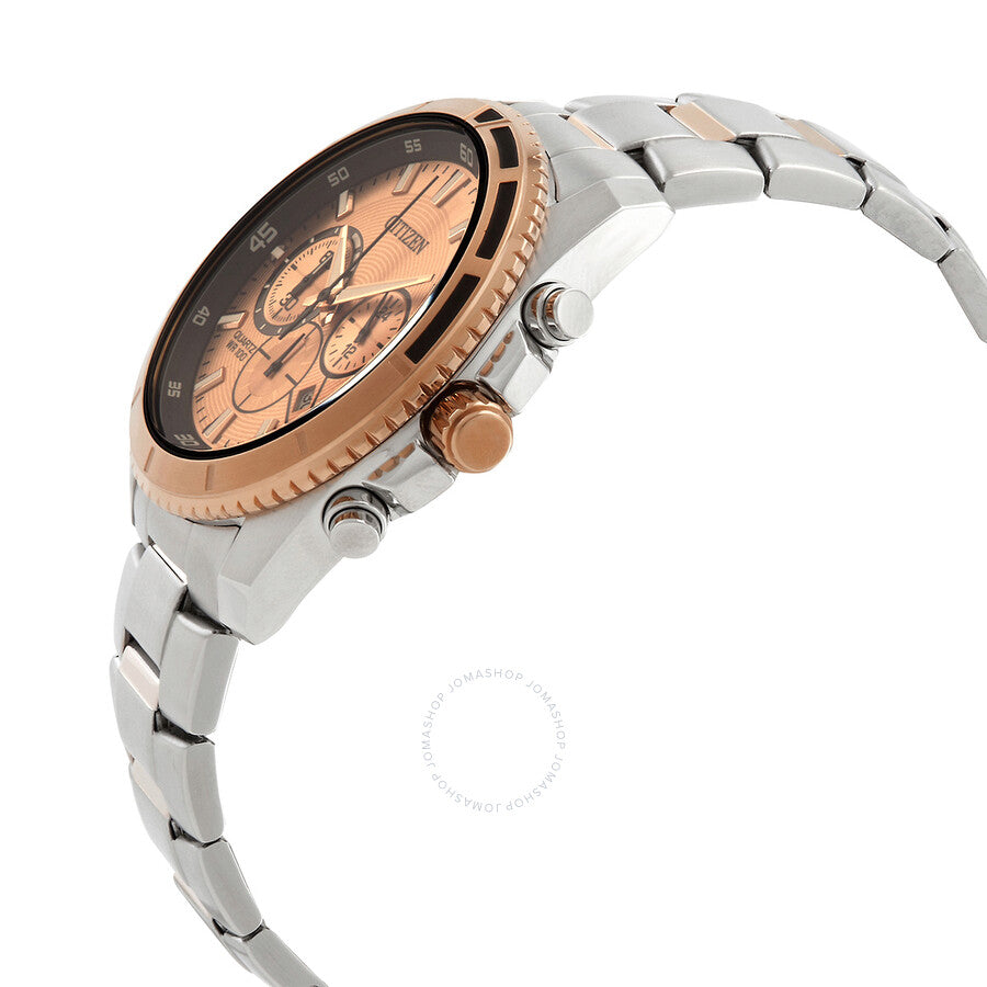 Citizen Chronograph Quartz Rose Gold Dial Men's Watch AN8204-59X - Dawson Watches #2